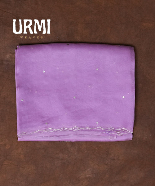VIOLET - PURE HANDLOOM ORGANZA SAREE