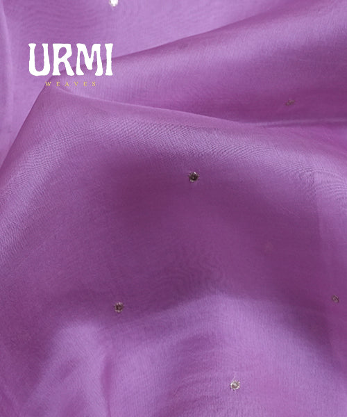 VIOLET - PURE HANDLOOM ORGANZA SAREE