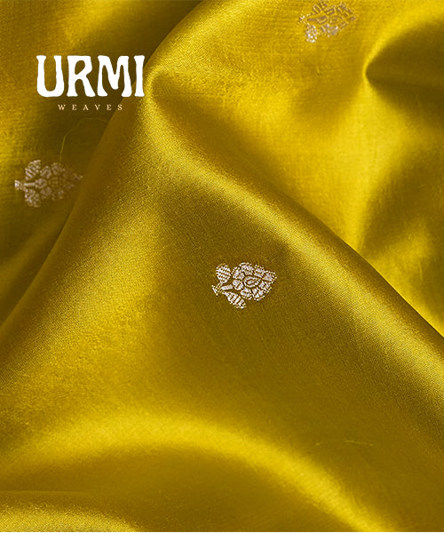 YELLOW & PURPLE - PURE HANDLOOM BENARASI SILK SAREE