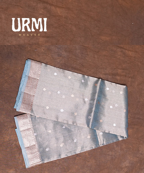 SKY BLUE - PURE BENARAS IKTARA TISSUE SAREE
