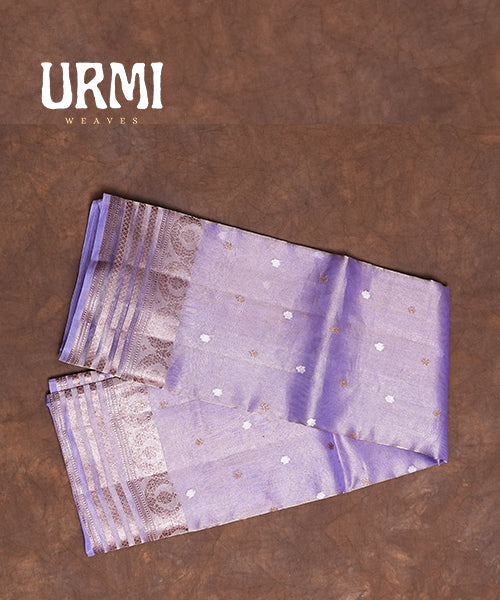 LAVENDER - PURE BENARAS IKTARA TISSUE SAREE