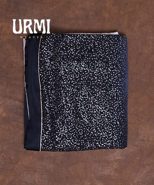 PINK & BLACK - PURE HANDLOOM GEORGETTE WORK SAREE