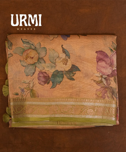 PURE TISSUE PATTU SAREES WITH ALLOVER DIGITAL PRINT
