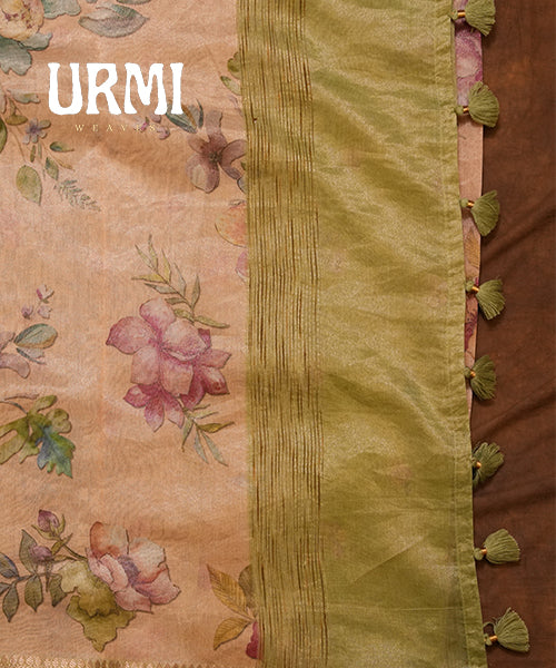 PURE TISSUE PATTU SAREES WITH ALLOVER DIGITAL PRINT