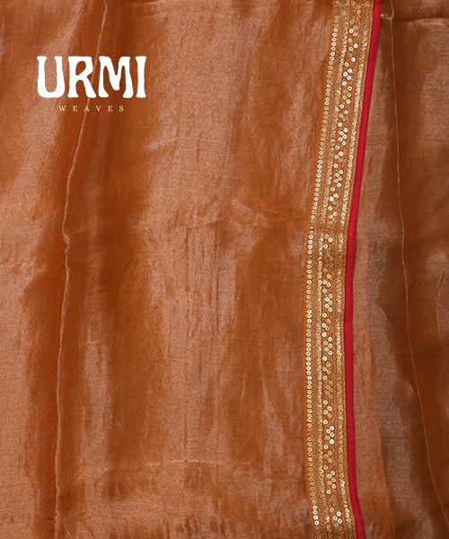 TISSUE ORGANZA SAREE WITH DESIGNER BLOUSE
