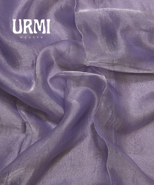 LAVENDER - TISSUE ORGANZA SAREE WITH DESIGNER BLOUSE