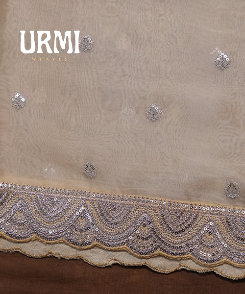 LEMON YELLOW - PURE SOFT ORGANZA HANDLOOM SILK SAREE