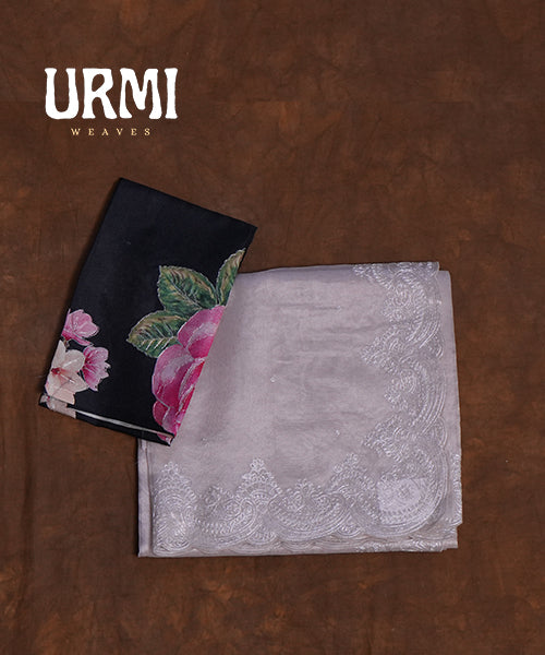 LAVENDER - PURE TISSUE ORGANZA HANDLOOM SILK SAREE