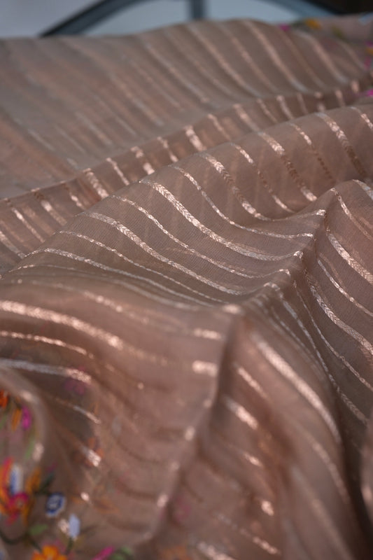 Pure Kora Organza Saree with Petit Point Work